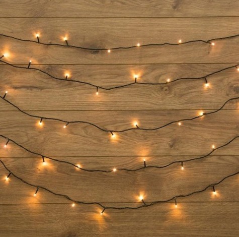 Гирлянда Neon-Night ТВИНКЛ 6м темно-зеленый ПВХ, 40 LED теплый белый [303-026]