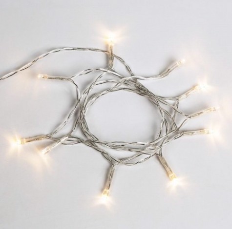 Гирлянда светодиодная Neon-Night 10 LED теплый белый 1,2 м прозрачный [303-073]