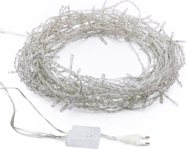 Гирлянда светодиодная Neon-Night 100 LED мультиколор, 10 м прозрачный ПВХ с контроллером [304-029]