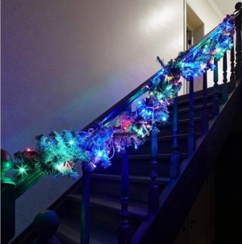Гирлянда светодиодная Neon-Night 100 LED мультиколор, 10 м прозрачный ПВХ с контроллером [304-029]