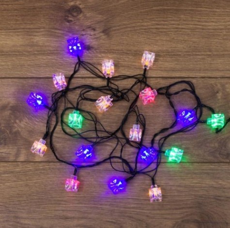 Гирлянда светодиодная Neon-Night Кубики 20 LED мультиколор 2,8 м с контроллером [303-061]