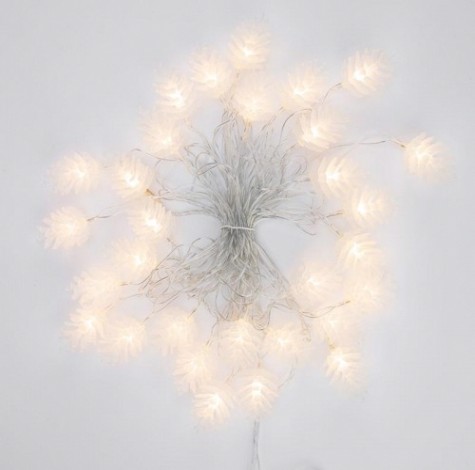 Гирлянда светодиодная Neon-Night Шишки 30 LED теплый белый, 5 м с контроллером [303-069]