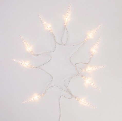 Гирлянда светодиодная Neon-Night Сосульки 1,5 м прозрачный ПВХ, 10 LED теплый белый [303-093]