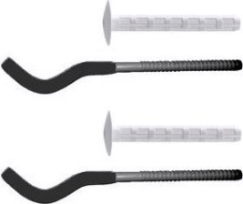 Комплект плоских кронштейнов с дюбелями ROYAL THERMO 7,2х170мм RT06-01 черный [НС-1066204]