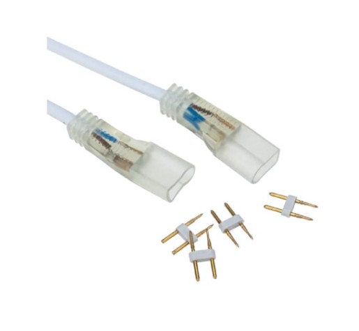 Коннектор Neon-Night 134-007 (уп. 10 штук) для одностороннего Гибкого неона 8х16 мм, 20см [134-007]