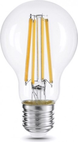 Лампа светодиодная филаментная GAUSS A60 filament а60 15w 1450lm 4100к е27 led [102902215]