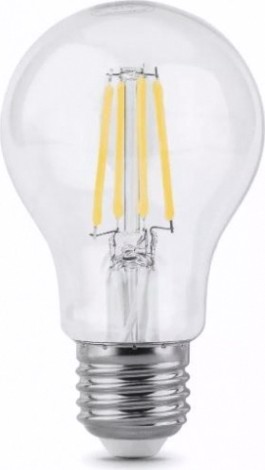 Лампа светодиодная филаментная GAUSS A60 filament а60 6w 630lm 4100к е27 led [102802206]