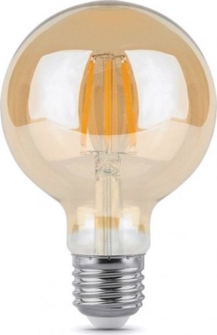 Лампа светодиодная филаментная GAUSS G95 filament g95 6w 550lm 2400к е27 golden led [105802006]