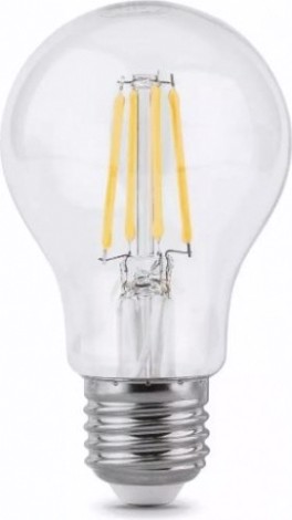 Лампа светодиодная GAUSS A60 filament а60 6w 600lm 2700к е27 led [102802106]