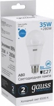 Лампа светодиодная GAUSS A67 elementary a67 35w 2790lm 6500k e27 led [70235]