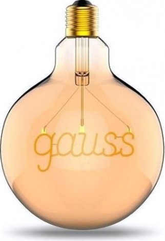 Лампа светодиодная GAUSS G125 filament 2,5w 200lm 2000к е27 golden led [175802003]