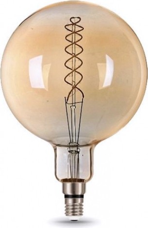 Лампа светодиодная GAUSS G200 filament 8w 620lm 2400к е27 golden flexible led [154802008]