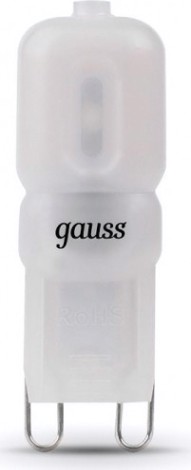 Лампа светодиодная GAUSS G9 g9 ac220-240v 3w 240lm 2700k пластик led [107409103]