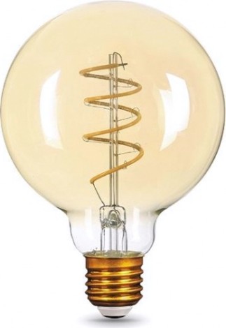 Лампа светодиодная GAUSS G95 filament g95 6w 360lm 2400к е27 golden flexible le [105802007]