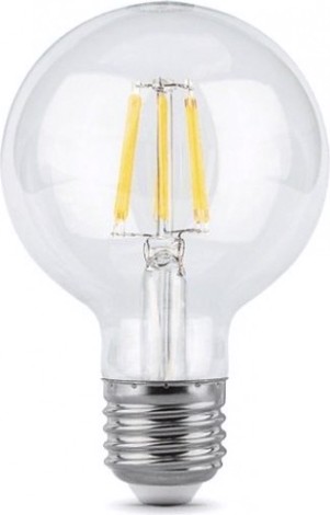 Лампа светодиодная GAUSS G95 filament g95 6w 630lm 2700к е27 led [105802106]