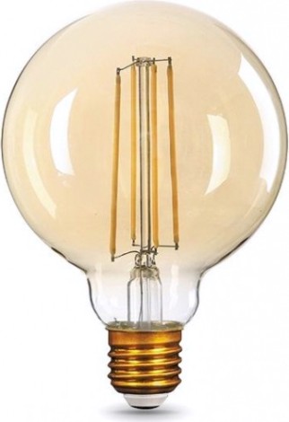 Лампа светодиодная GAUSS G95 filament g95 8w 740lm 2400к е27 golden led [105802008]