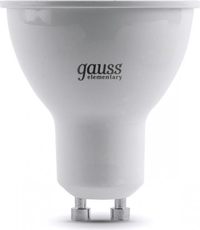Лампа светодиодная GAUSS MR16 elementary 5.5w 430lm 3000к gu10 led [13616]