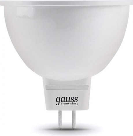 Лампа светодиодная GAUSS MR16 elementary 5.5w 430lm 3000к gu5.3 led [13516]
