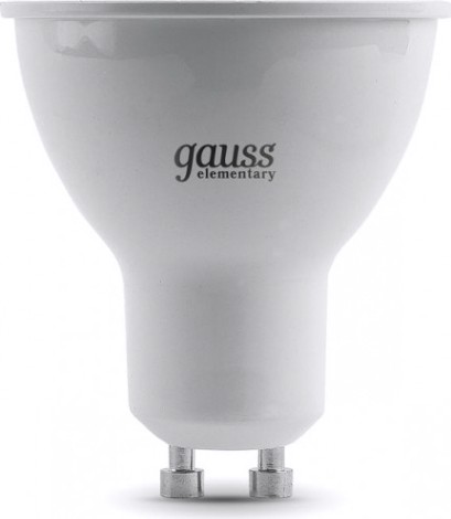 Лампа светодиодная GAUSS MR16 elementary 5.5w 450lm 4100к gu10 led [13626]
