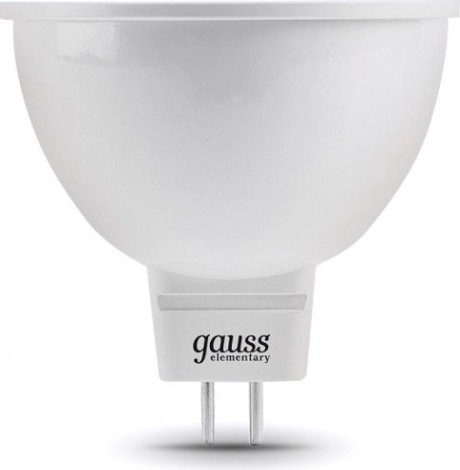 Лампа светодиодная GAUSS MR16 elementary 7w 530lm 3000k gu5.3 led [13517]