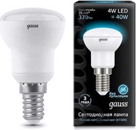 Лампа светодиодная GAUSS R39 led reflector e14 4w 4100k [LD106001204]