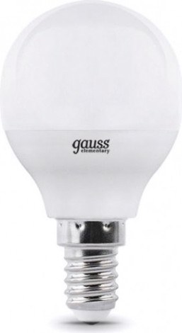 Лампа светодиодная GAUSS Шар elementary шар 10w 710lm 3000k е14 led [53110]