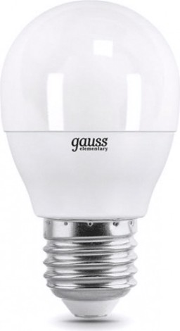 Лампа светодиодная GAUSS Шар elementary шар 10w 710lm 3000k е27 led [53210]