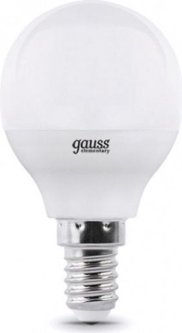 Лампа светодиодная GAUSS Шар elementary шар 12w 880lm 3000k е14 led [53112]