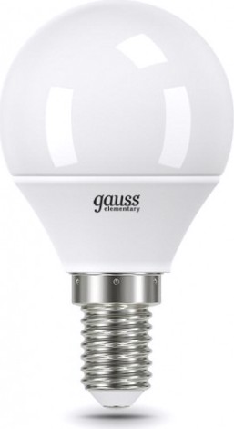 Лампа светодиодная GAUSS Шар elementary шар 12w 920lm 4100k е14 led [53122]
