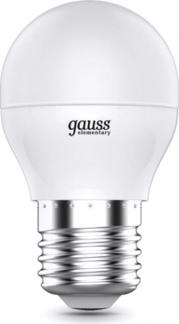 Лампа светодиодная GAUSS Шар elementary шар 8w 560lm 6500k е27 led [53238]