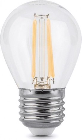 Лампа светодиодная GAUSS Шар filament шар 7w 550lm 2700к е27 шаг. диммирование [105802107-S]