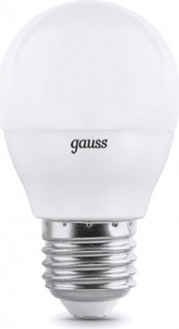 Лампа светодиодная GAUSS Шар шар 7w 560lm 3000к е27 диммируемая led [105102107-D]
