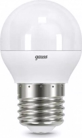 Лампа светодиодная GAUSS Шар шар 7w 590lm 4100к е27 диммируемая led [105102207-D]