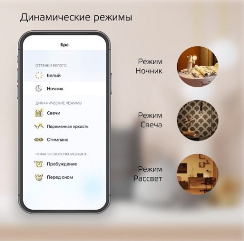 Лампа светодиодная GAUSS Smart home filament сf35 4,5w 495lm 2000-6500к e14 [1280112]