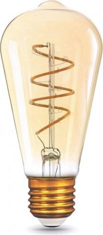 Лампа светодиодная GAUSS ST64 filament 6w 360lm 2400к е27 golden flexible led [157802006]