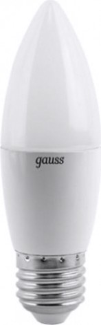 Лампа светодиодная GAUSS Свеча 6.5w 520lm 3000к e27 led [103102107]