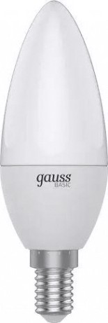 Лампа светодиодная GAUSS Свеча basic 5,5w 420lm 4100k e14 led [1033126]