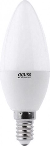 Лампа светодиодная GAUSS Свеча elementary 10w 750lm 6500k e27 led [30230]