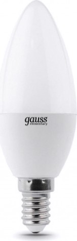 Лампа светодиодная GAUSS Свеча elementary 12w 950lm 3000k e27 led [30212]