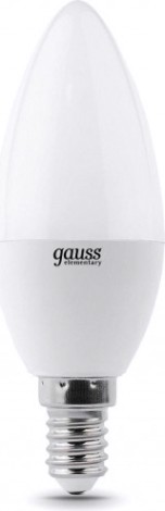 Лампа светодиодная GAUSS Свеча elementary 12w 950lm 6500k е14 led [33132]