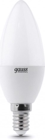 Лампа светодиодная GAUSS Свеча elementary 12w 950lm 6500k e27 led [30232]