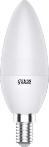 Лампа светодиодная GAUSS Свеча elementary 6w 450lm 4100k е14 led [33126]