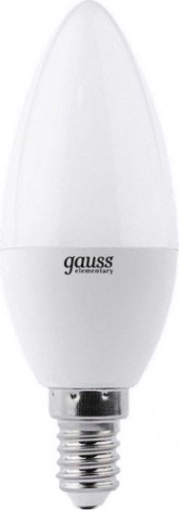 Лампа светодиодная GAUSS Свеча elementary 8w 560lm 6500k е14 led [33138]