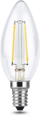 Лампа светодиодная GAUSS Свеча filament 5w 420lm 2700к е14 led [103801105]