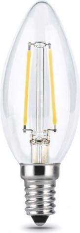 Лампа светодиодная GAUSS Свеча filament 5w 450lm 4100к е14 диммируемая led [103801205-D]