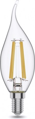 Лампа светодиодная GAUSS Свеча filament на ветру 11w 810lm 2700к е14 led [104801111]