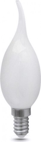 Лампа светодиодная GAUSS Свеча filament на ветру 5w 450lm 4100к е14 milky led [104201205]