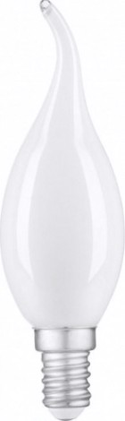 Лампа светодиодная GAUSS Свеча filament на ветру 9w 590lm 3000к е14 milky диммиру [104201109-D]