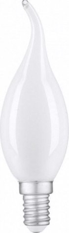 Лампа светодиодная GAUSS Свеча filament на ветру 9w 610lm 4100к е14 milky диммиру [104201209-D]