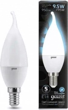 Лампа светодиодная GAUSS Свеча на ветру 9.5w 950lm 4100k e14 led [104101210]